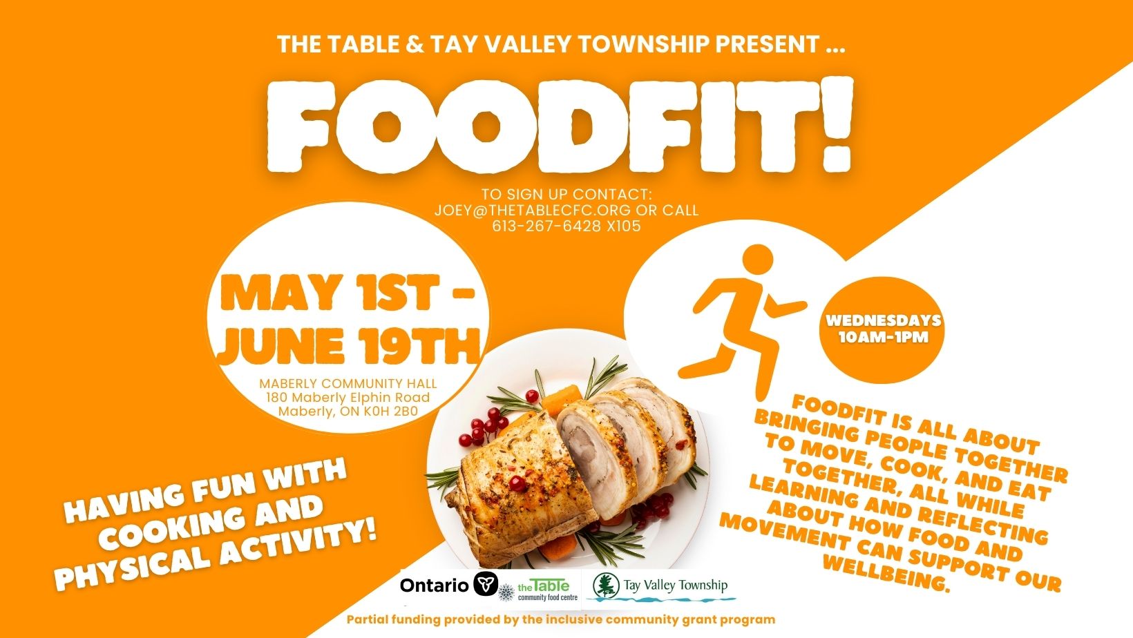 FoodFit Poster, Images of food, Physical Activity