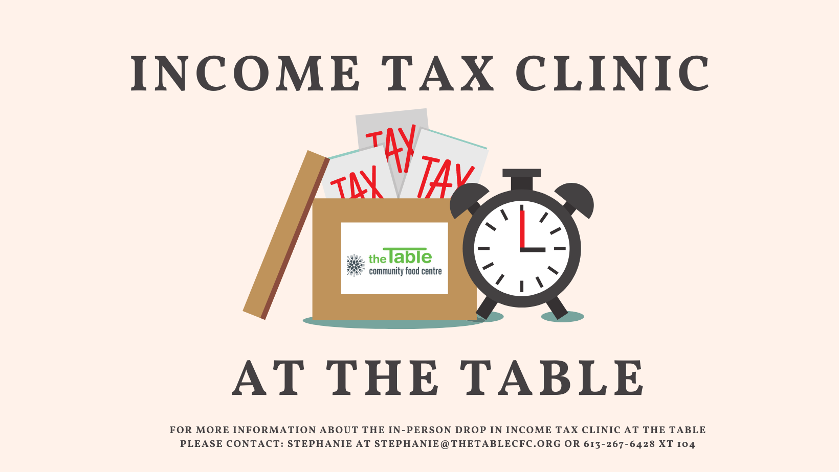 Income Tax Poster, The Table