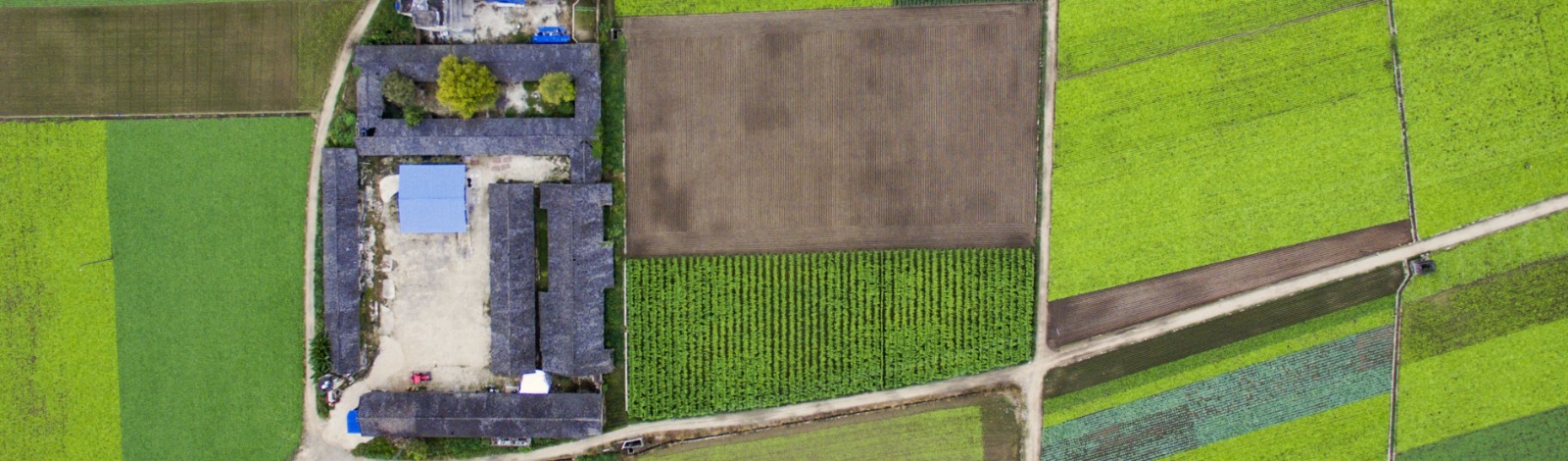 aerial view of farm property