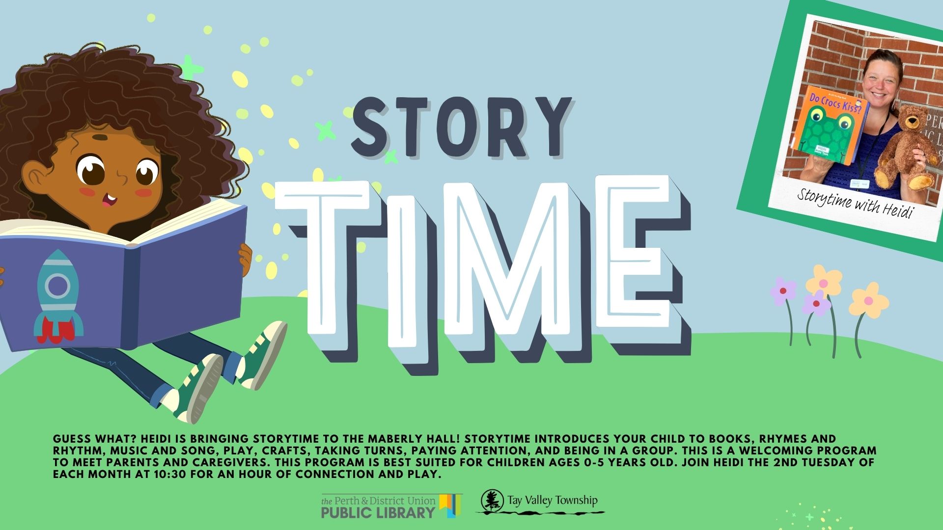 Storytime Poster, Book, Kid Reading