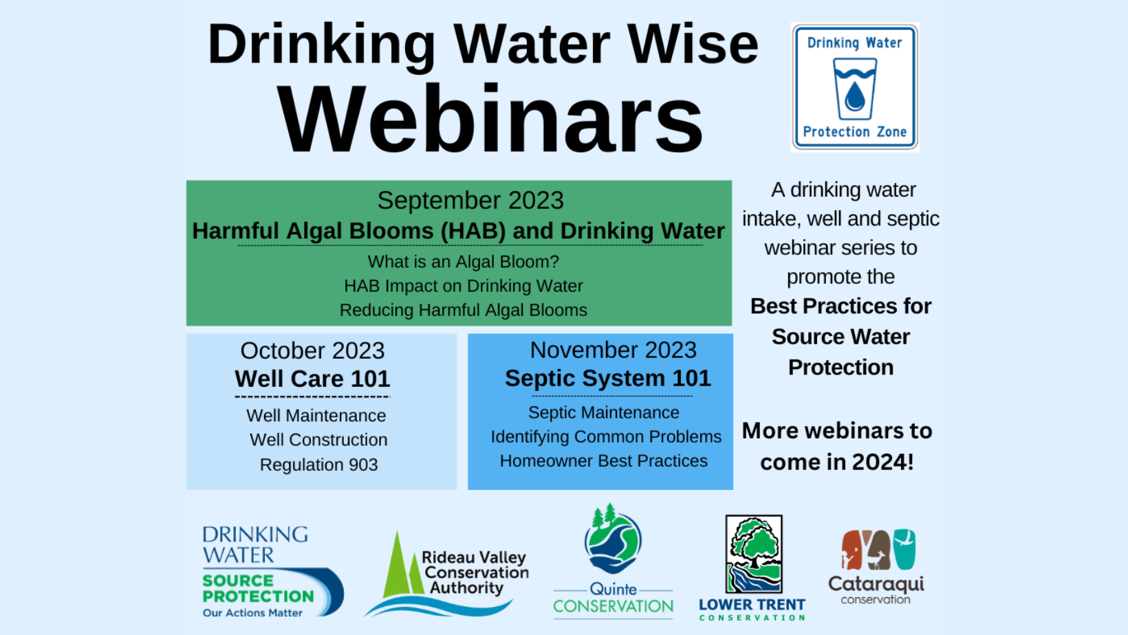 Poster Advertising Drinking water webinars