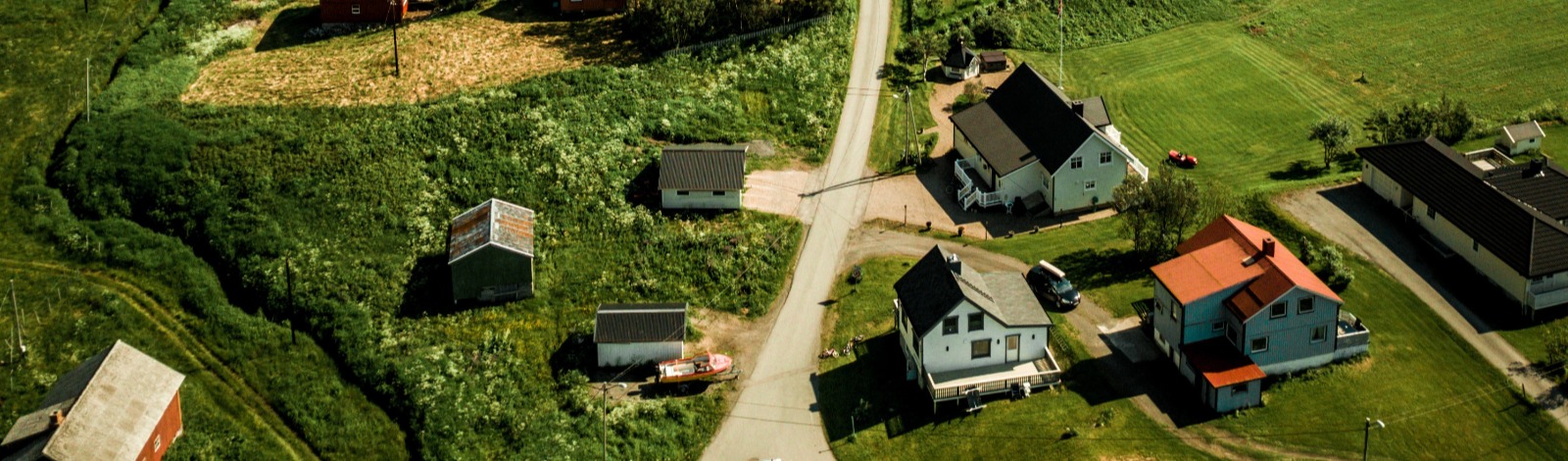 aerial photo of houses