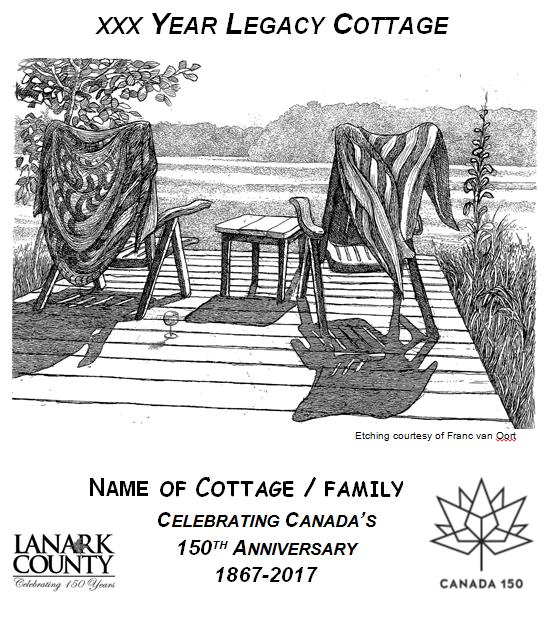 sample of Legacy Cottage plaque