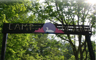Camp Davern entrance sign