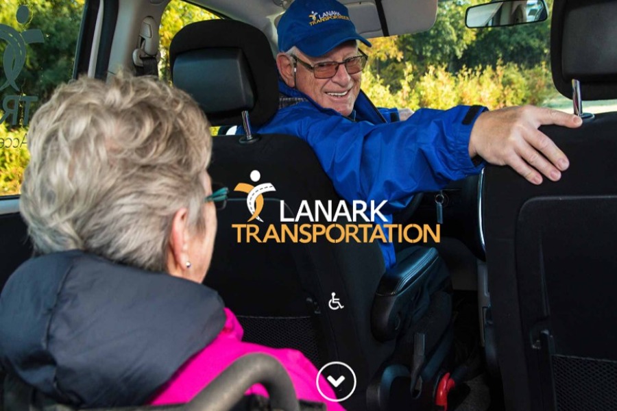wheelchair passenger in van