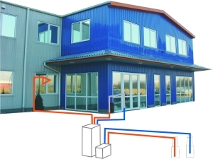 illustration of a heat pump system