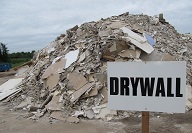 pile of used drywall material