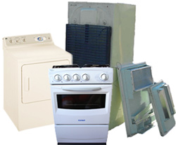 washing machine, stove, aluminum windows