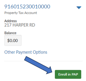 Property Tax Account information