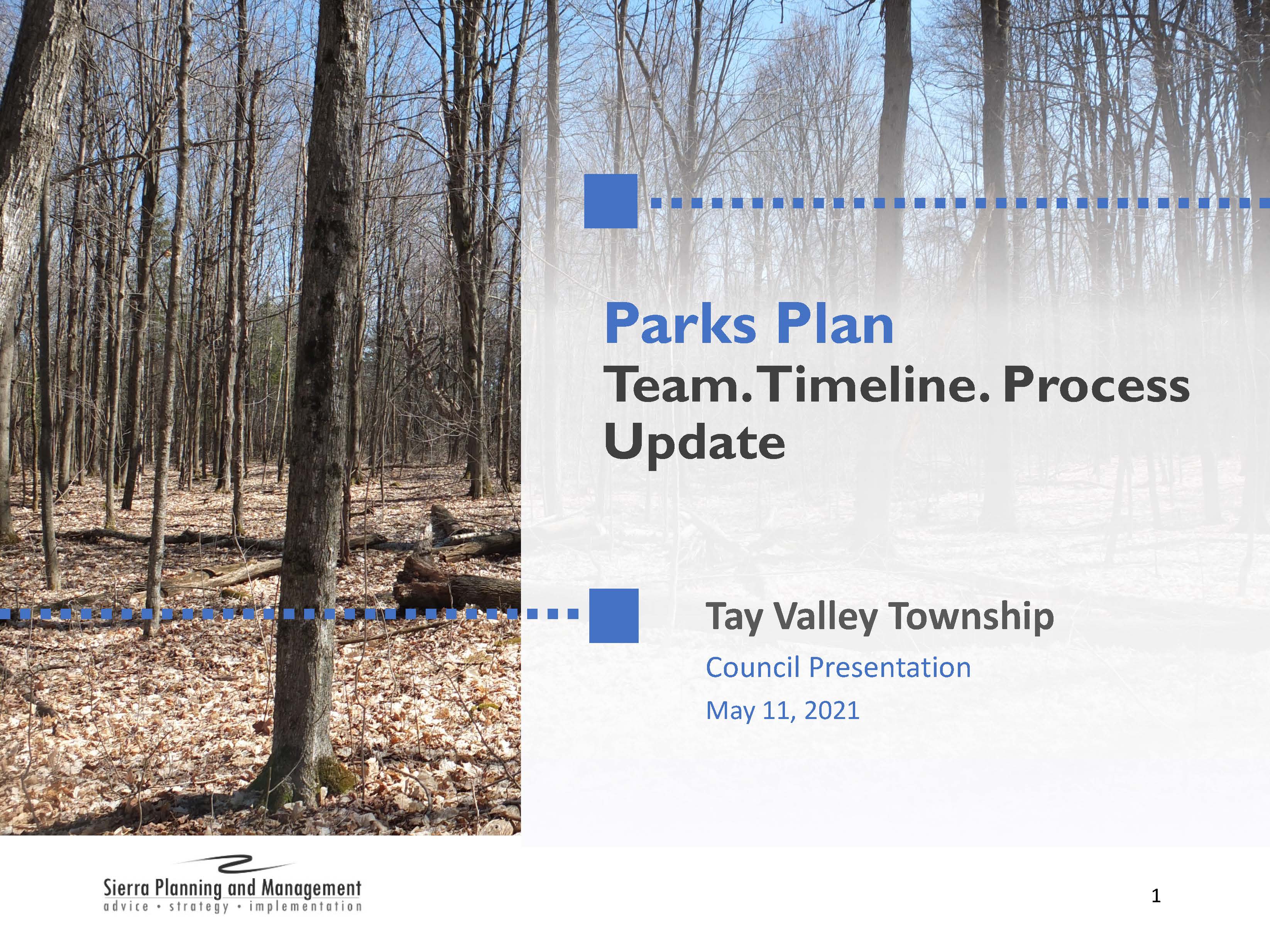 Parks Plan Overview Cover Page
