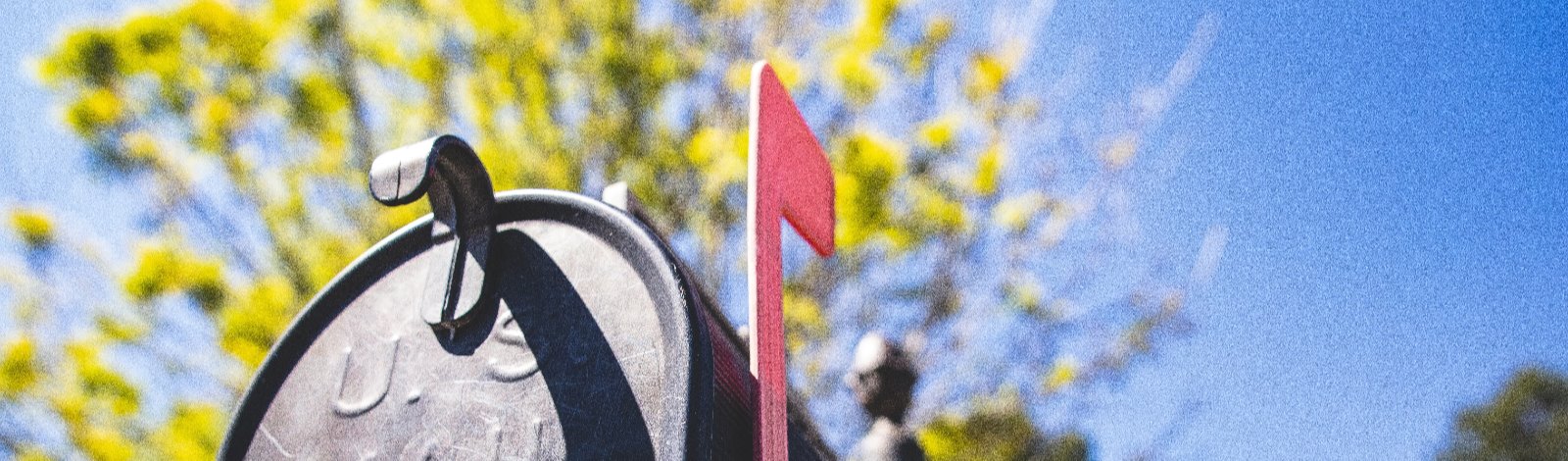 mailbox with flag up