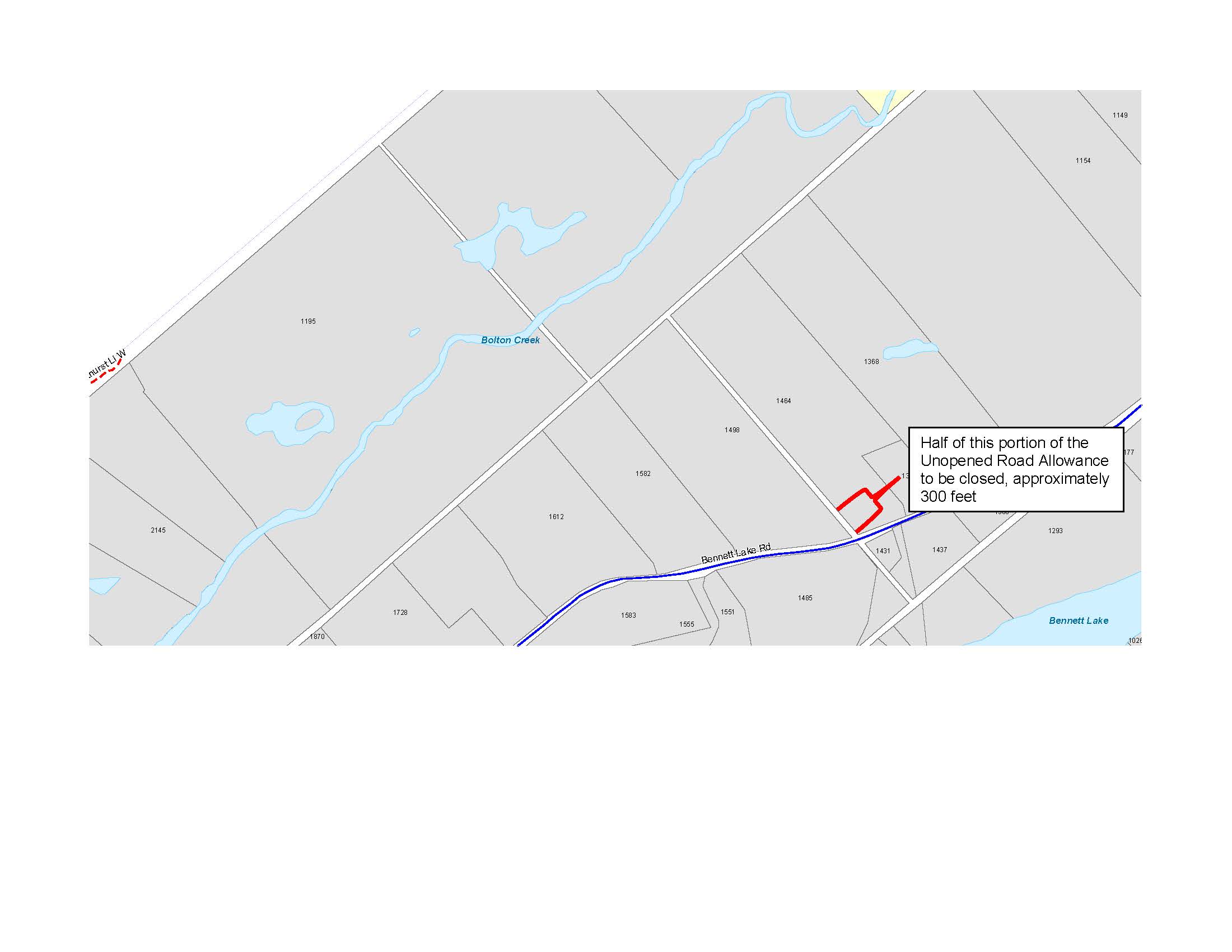 Map - Proposed Road Closing