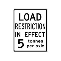 Load Restriction Sign